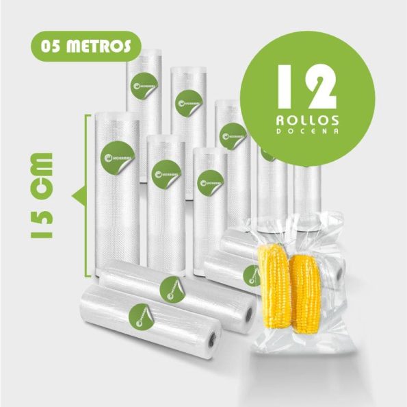 Docena 12 rollos gofrado de 15cmx5 metros