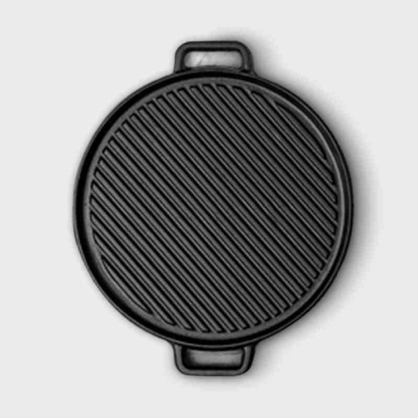 Plancha grill hierro fundido doble cara 31cm olecrammi